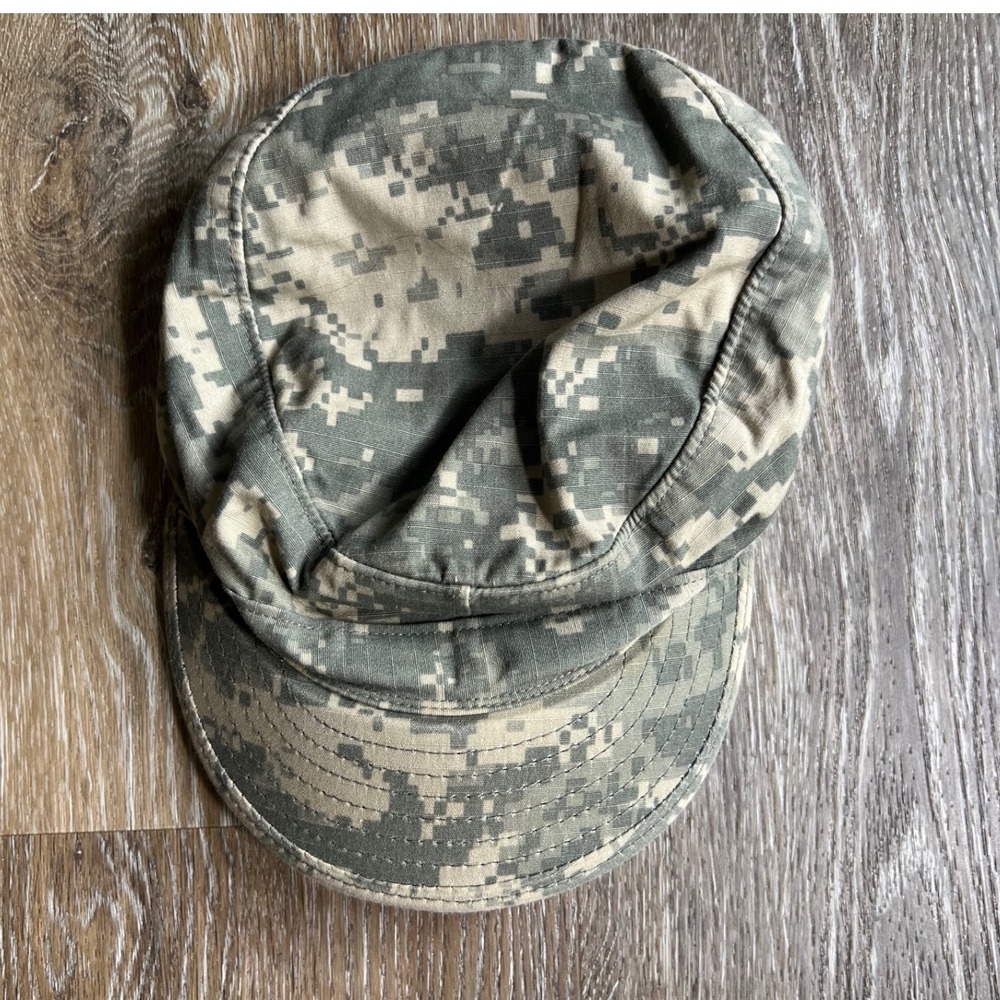 Sekri Industries Patrol Cap Mens 7 1/8 Green Digital ACU Camo Military Hat 3402